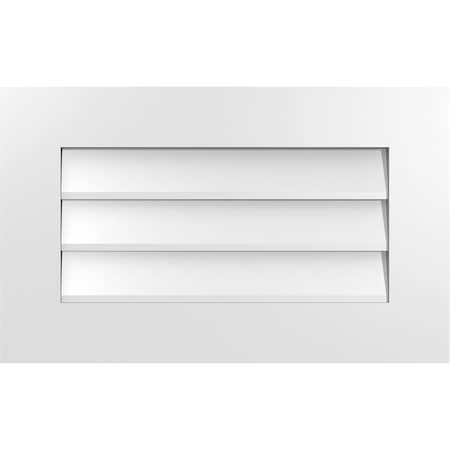 Ekena Millwork Vertical Surface Mount PVC Gable Vent: Non-Functional, w/ 3-1/2"W x 1"P Standard Frame, 26"W x 16"H GVPVE26X1601SN